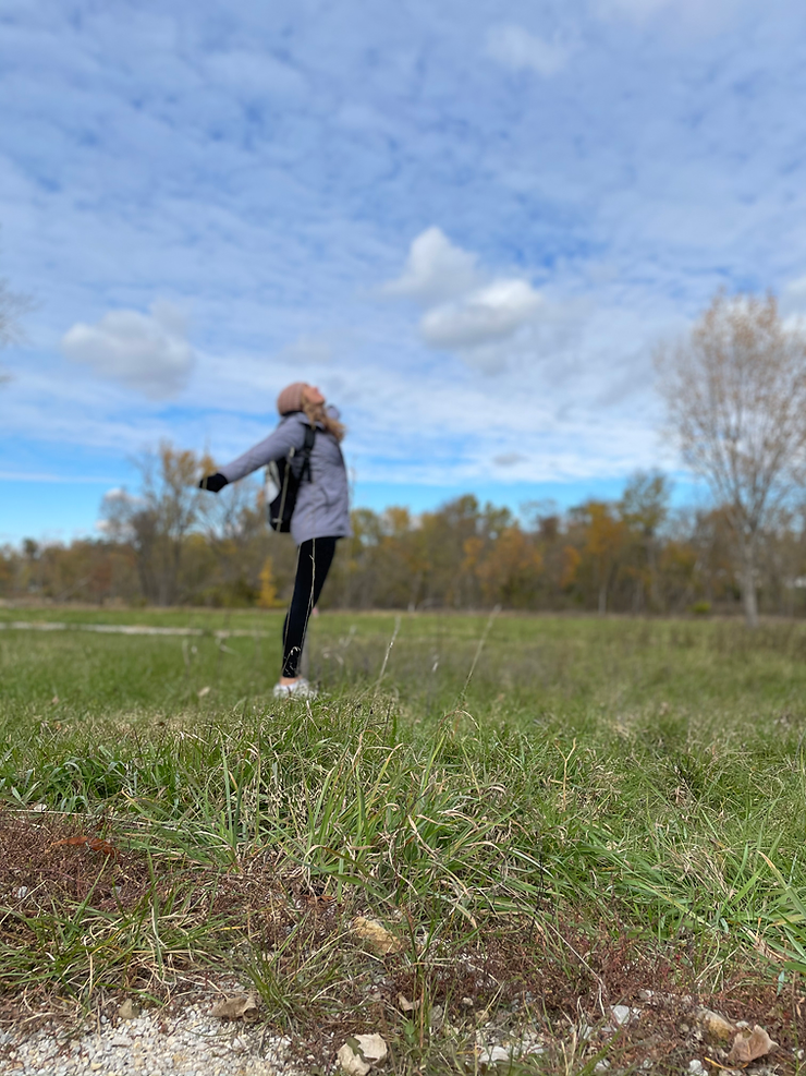 girl and scenery