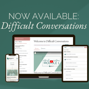 Difficult Conversations screen grabs on various devices