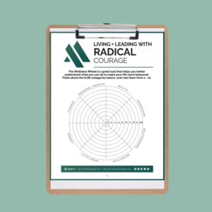 Difficult Conversations wellness wheel tool on a clip board