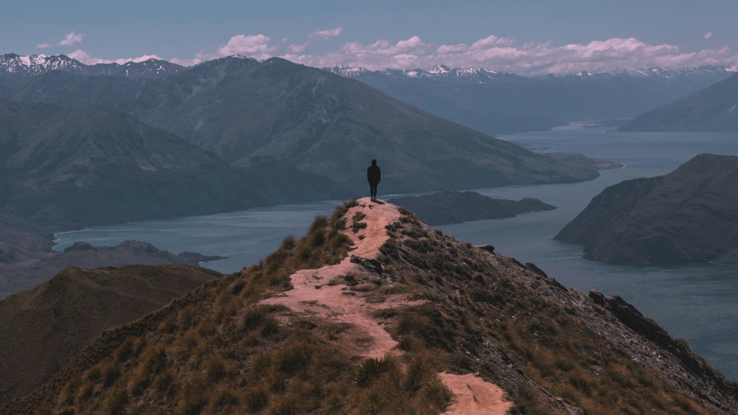 person on a hiking path